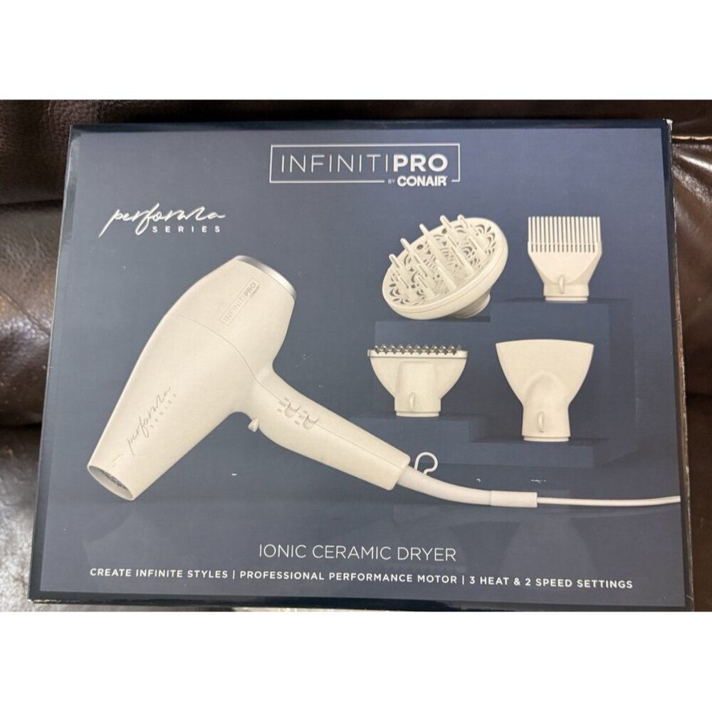 InfinitiPRO by Conair Performa Series Ionic Ceramic Hair Dryer New-Open Box